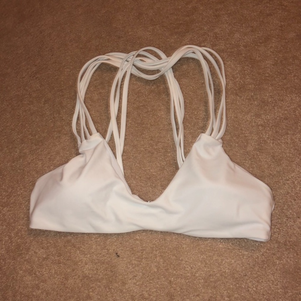 white bikini top